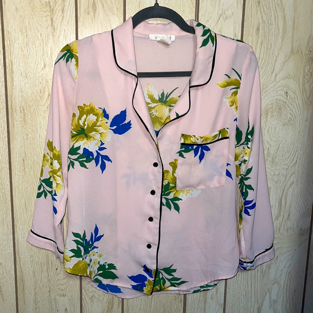 Forever 21 Pink Floral Blouse